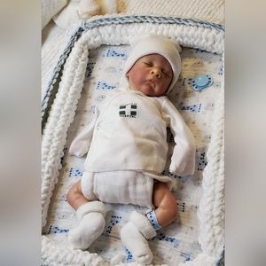 Artist painted preemie size baby boy